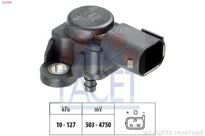Facet 10.3106 Map Pressure Sensor Crafter 2.5 TDI Bjk Bjl Bjm 06 > — Vehicle Sensors & Switches