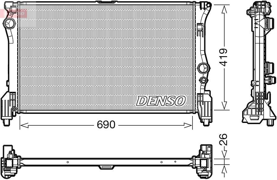 Denso DRM17112 Su Radiator Brazing Mercedes Vito 447 114 / 116 / 119 CDI — Radiators & Fans