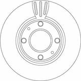 TRW DF4496 Disc Brake - Performance for 00-06 Accent Millenium — Brake Rotors & Drums