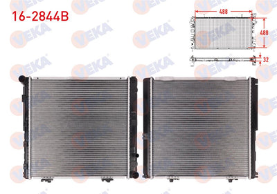 Veka 16-2844B Water Radiator Brazing Mercedes E Series (W124) E 200 M-T Ac + 1993-1995 — Radiators & Fans