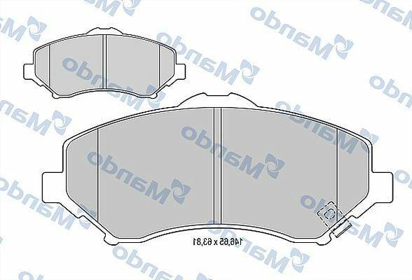mandо mbf015453 brake pad set, front brake pads for freemont, technical specifications of mandо brake pads MANDO MBF015453 Brake Pad Set - Front for Freemont | 63.8 mm Height, 16.7 mm Thickness MANDO MBF015453 Brake Pad Set - Front for Freemont brake-pads, freemont-brake-pads, mando-brake-pads, car-parts, auto-repair, front-brake, car-owning, mechanics, ai-generated, braking-system