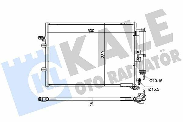 Kale Climate Radiator 342585 - Air Conditioning Condenser for Clio 06 — Condensers & Evaporators