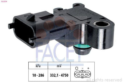 Facet 10.3234 Map Sensor Astra J Insignia Mokka Corsa D Corsa E Meriva B Zafira C A14net A16let — Engine Management Sensors