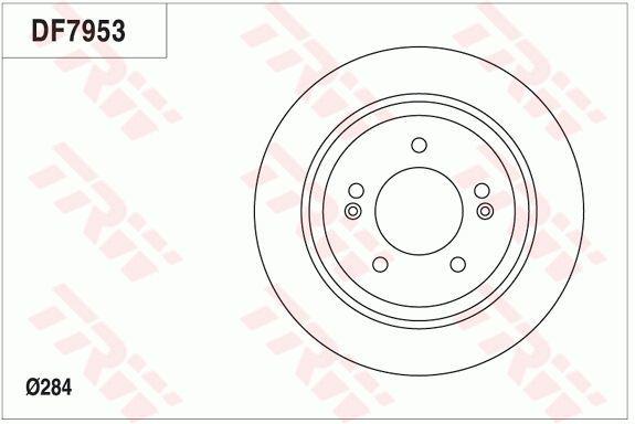 TRW DF7953 Disc Brake for Electronic Handbrake Vehicles - 2 Pieces — Brake Cables & Hardware