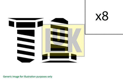 LUK Flywheel Bolt Set - 8 Piece Kit for M266, M270 and 2 more models — Fasteners & Clips