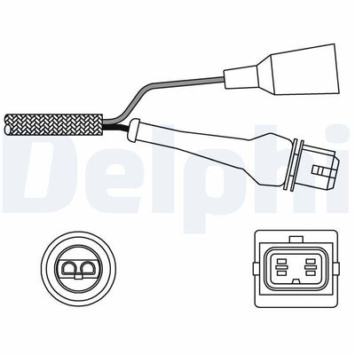 Delphi ES11000-12B1 Lambda-Oxygen Sensor (Renault: Clio 1.4-Laguna 2.0) — Oxygen & Air-Fuel