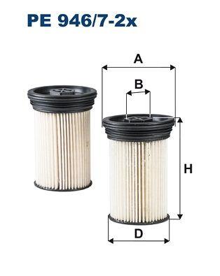 Filtron PE946-7-2X Diesel Filter Opel Antara, Chevrolet Captiva 2.2 CDTi 2010-, Jeep Cherokee 2.0-3.0 CRD — Fuel Delivery