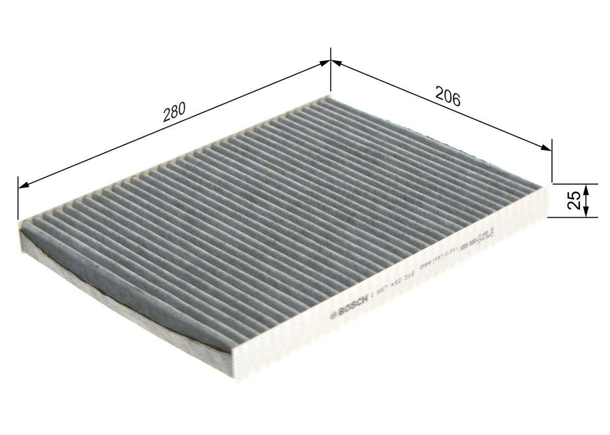 Bosch 1987432312 Cabin Air Filter Golf III IV Polo Passat Caddy II / A3 / Ibiza with Carbon — Air & Cabin Filters