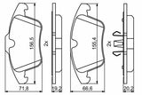 BOSCH 0986494246 Brake Pads Set - Front Replacement for Freelander II, C5, Mondeo