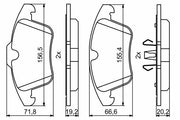 bosch 0986494246 brake pads front view, bosch 0986494246 brake pads technical specifications BOSCH 0986494246 Brake Pads Set - Front Replacement for Freelander II, C5, Mondeo | Low-Metallic Material BOSCH 0986494246 Brake Pads - Front for Freelander II bosch, brake-pads, vehicle-accessories, car-maintenance, mechanics-tools, brake-parts, car-owners, low-metallic, safety, ai-generated
