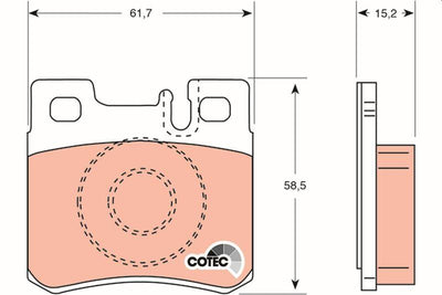 TRW GDB987 Brake Pad Rear 190 W201 89-93 W202 95-00 W210 96-02 W124 88-93 R170 96-00 — Brake Pads