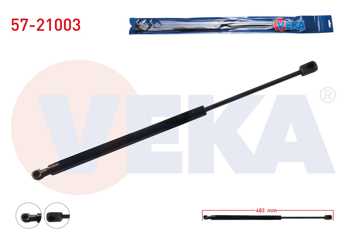 Veka 57-21003 Trunk Gas Strut 483mm / 370N Hyundai Getz (Tb) 2002-2008 — Support Rods & Struts
