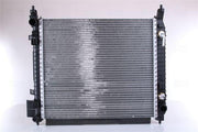 nissens-water-radiator-nissan-sunny-13, close-up-nissens-water-radiator, installed-nissens-water-radiator-nissan-sunny Nissens Water Radiator - Nissan Sunny 13 | Built-In Oil Cooler Nissens Water Radiator for Nissan Sunny 13 water-radiator, nissan-sunny-13, nissens, auto-parts, car-maintenance, mechanics, built-in-oil-cooler, aluminum-fins, plastic-tank, ai-generated
