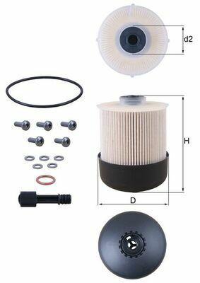 MAHLE KX338-26D Fuel Filter - Compatible with Renault Clio IV, Kangoo and 4 more models — Fuel Delivery