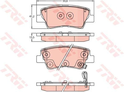 TRW GDB2242 Brake Pad Front Kia Stonic 1.0TGDI 17- — Brake Pads