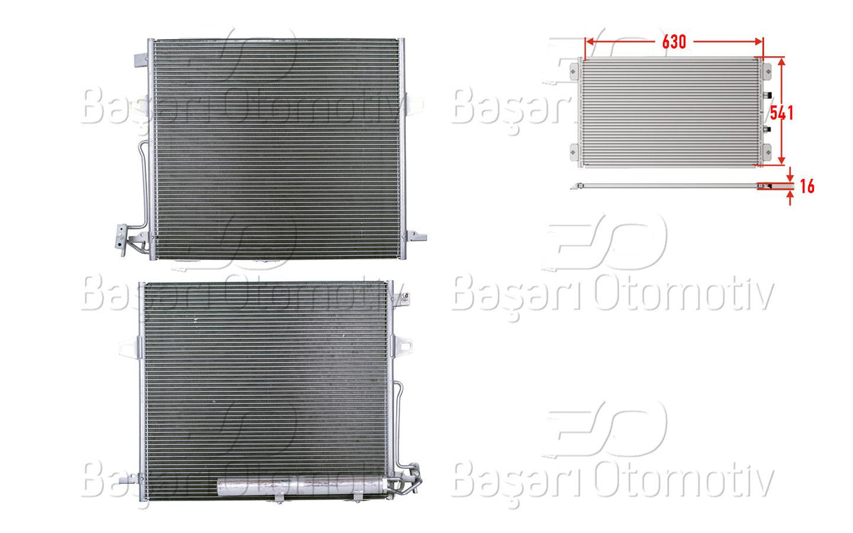 Wisco 3143058-00 A/C Condenser 630X541x16 Mercedes-Benz Ml320 06 > — Condensers & Evaporators
