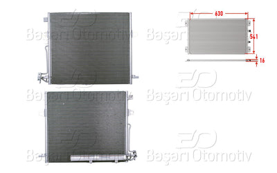 Wisco 3143058-00 A/C Condenser 630X541x16 Mercedes-Benz Ml320 06 > — Condensers & Evaporators