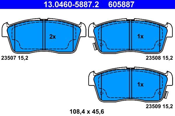 ATE 13.0460-5887.2 Brake Pad