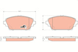 TRW GDB3227 Brake Pad Set - Front Brake Pads for Nissan Primera & Honda Accord