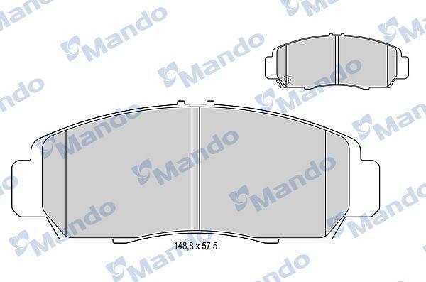 MANDO MBF015003 Brake Pad Set - Front Brake Pads for 2006 Honda Civic