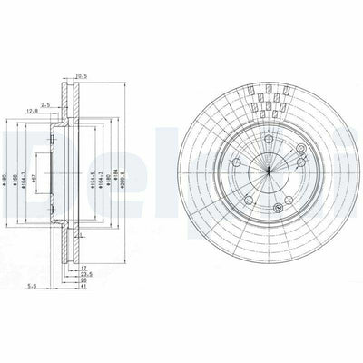 Delphi Front Brake Discs - Mercedes Models W203 W209 — Brake Rotors & Drums
