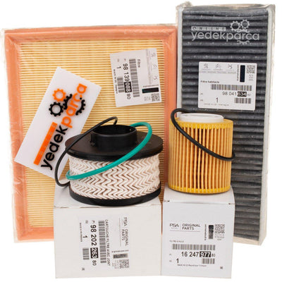 Peugeot 508 1.5 BlueHDi Periodic Oil Service Filter Set with Carbon Pollen Genu — Auto Parts Hall, Maintenance & Service Kits