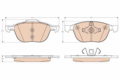 TRW GDB2011 Brake Pad Front Vo.S40 V40 V40cc 13- 15-16 Rc02 — Brake Pads