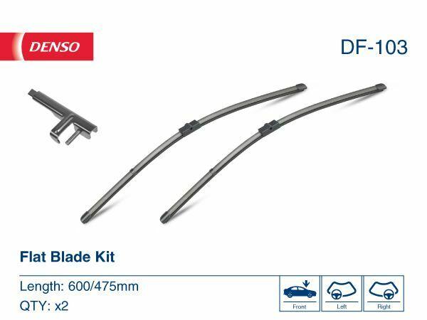 denso df-103 wiper blade set, wiper blades for volkswagen golf v, wiper blades for audi a3 DENSO DF-103 Wiper Blade Set - Compatible with Volkswagen Golf V and Audi A3 | 600-475mm DENSO DF-103 Wiper Blade Set - 600-475mm denso, wiper-blades, volkswagen-golf, audi-a3, car-maintenance, car-owners, visibility, safety, universal-fit, ai-generated