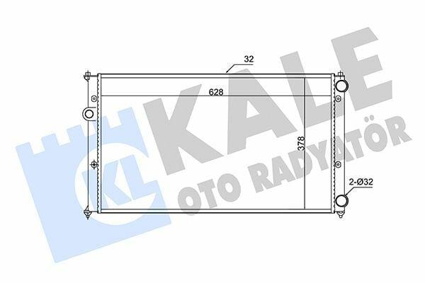 KALE 346055 Radiator - Compatible with 1997-2000 Polo & Caddy — Radiators & Fans