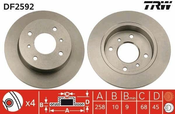 trw df2592 rear brake disc, 258mm brake disc for primera and almera TRW DF2592 Disc Brake Rear | Custom Fit for Primera & Almera | 258mm TRW DF2592 Disc Brake Rear - OEM Quality for Car Owners trw, brake-discs, car-parts, automotive, rear-brake, nissan, primera, almera, mechanics, ai-generated