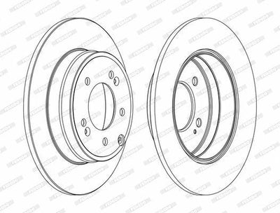 FERODO DDF1787C - Rear Brake Disc for Sonata V & VI — Brake Rotors & Drums