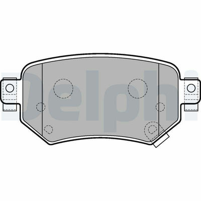 Delphi LP3234 Rear Brake Pads Low Metallic with Anti Squeal Feature 4.1 in Width