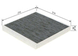 BOSCH 1987432499 - Carbon Cabin Filter for Fortwo Cabrio & Coupe — Air & Cabin Filters