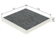 bosch cabin filter 1987432499, carbon cabin filter for smart fortwo BOSCH 1987432499 - Carbon Cabin Filter for Fortwo Cabrio & Coupe | 214 mm BOSCH Cabin Filter 1987432499 - Carbon Filter for Fortwo bosch, cabin-filter, carbon-filter, smart-fortwo, car-care, vehicle-accessories, mechanics-tool, active-carbon, auto-parts, ai-generated