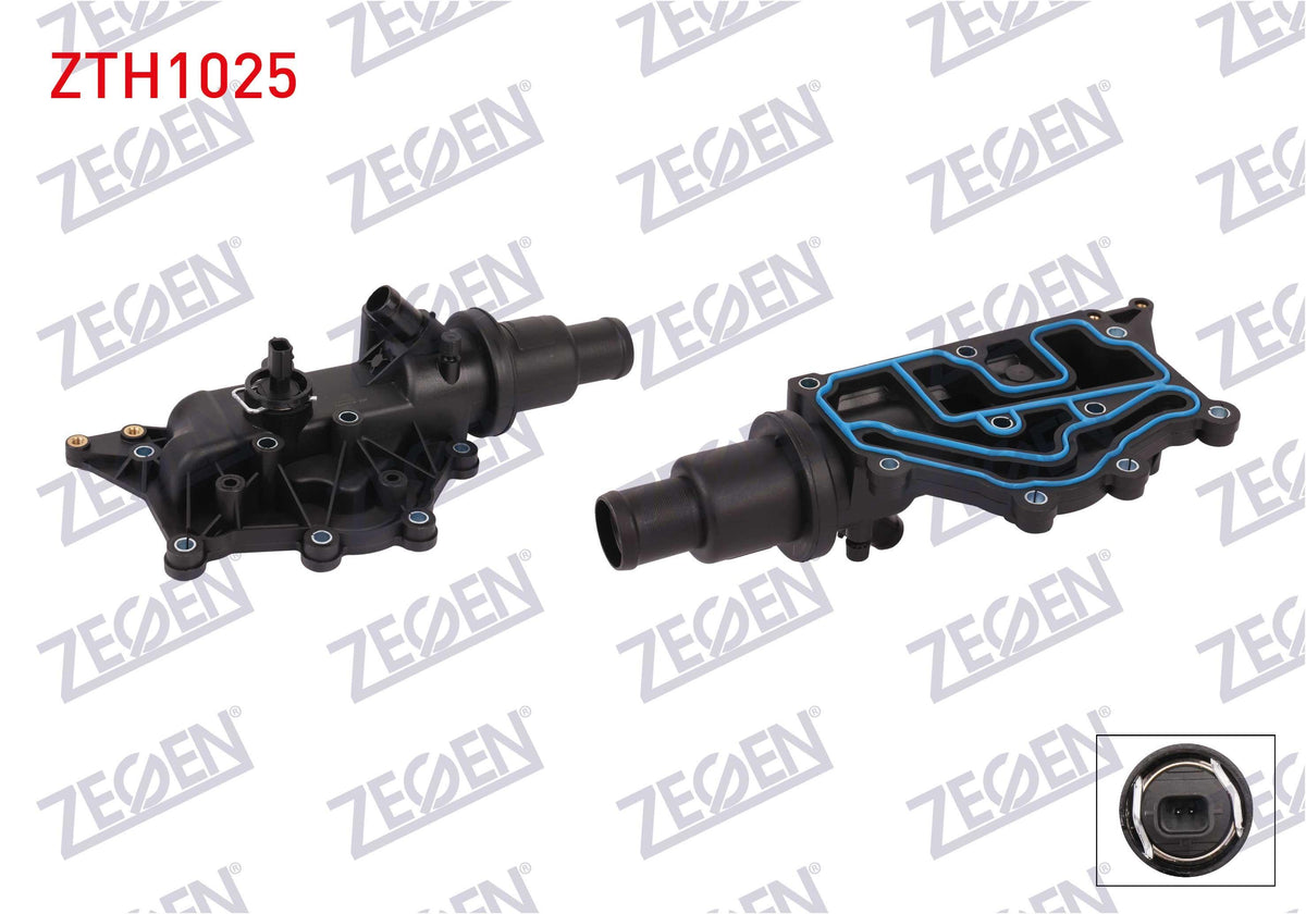 Zegen ZTH1025 Thermostat Complete with Switch 89 C Megane III 1.6i 16V 2008-2015 / Fluence 1.6 16V — Water Pump & Thermostat