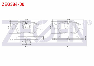Zegen ZEG384-00 Brake Pad Front BMW 3 Series (E36) 316 i 1990-1998 — Brake Pads