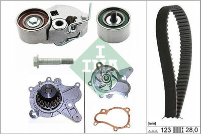INA 530054231 Water Pump Timing Belt Kit (Hyundai: Accent 03-06 Matrix 1.5Crdi Getz 1.5Crdi 03-Tucs — Water Pump & Thermostat