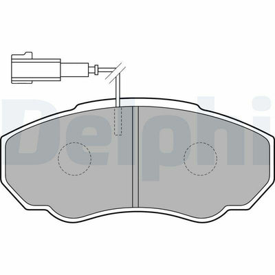 Delphi LP1750 Brake Pad Set for Ducato Minibuses and Vans — Brake Pads