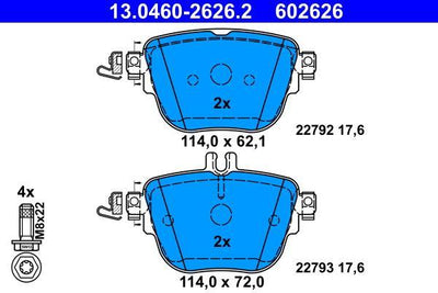 ATE 13.0460-2626.2 Brake Pad Set — Brake Pads
