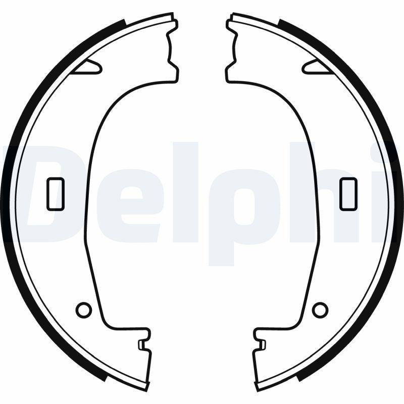 Delphi LS1704 Drum Brake Shoe Set - E36 — Brake Cables & Hardware