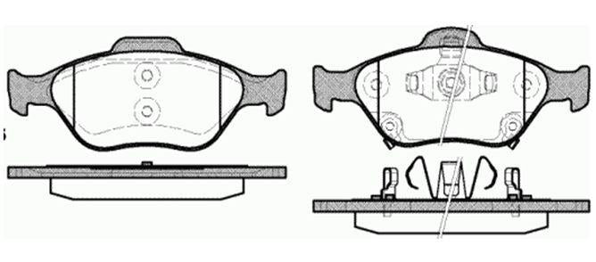 MGA 55288 Brake Pad Brake Front-(Toyota: Yaris 06 > 11 1.5 Hybrid 12 >) Fransa Mounting — Brake Pads