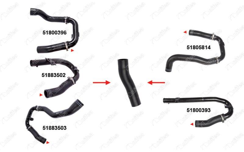 NIFEA 15408 Turbo Hose Small Metal Pipe excluding Linea 1,3 Multijet 85 / 90 Hp — Turbo & Supercharger