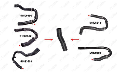 NIFEA 15408 Turbo Hose Small Metal Pipe excluding Linea 1,3 Multijet 85 / 90 Hp — Turbo & Supercharger