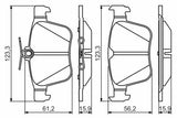 BOSCH Brake Pads Rear 0986495346 - Low-Metallic, Noise-Reducing