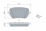 BOSCH Rear Brake Pad Set - Low-Metallic Material for CLA (W177) — Brake Pads