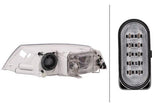 HELLA Right Headlight 1EL354027-021 - H7/H1 Bulb, ECE Approved — Headlights