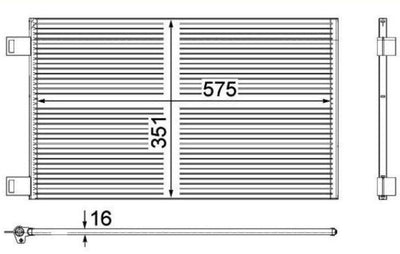 Kale 358220 A/C Condenser Kangoo III 1.5/1.6 dCi Citan 415 OM607 108-112 CDI — Condensers & Evaporators