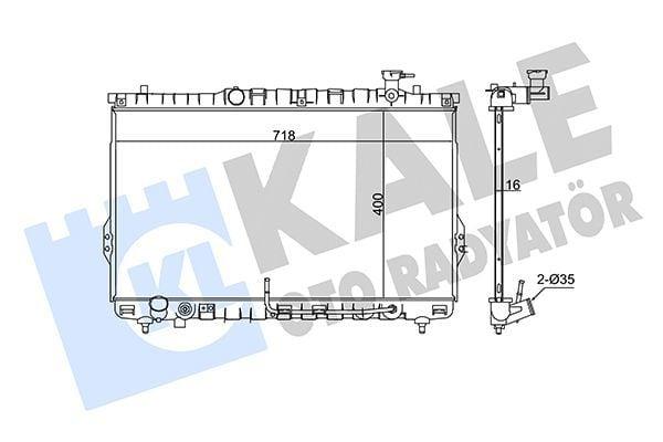 KALE Radiator for 2001-2006 Hyundai Santa Fe - 2.0L, 2.4L, 2.7L Engine — Radiators & Fans