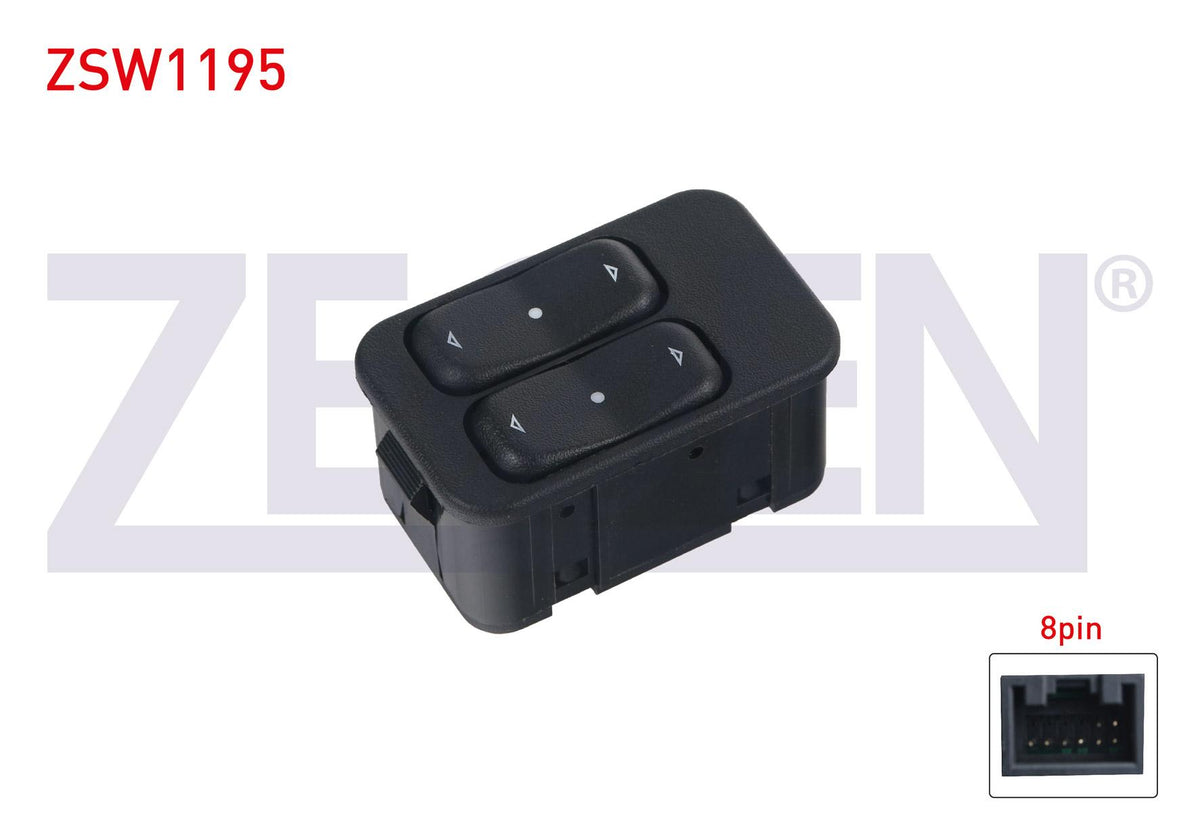 Zegen ZSW1195 Glass Release Switch Twin Orange Light 8 Pin Opel Astra G-Corsa C-Meriva A-Combo C-Zafira A — Switches & Relays