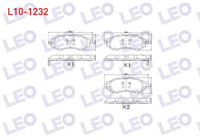 LEO L10-1232 Brake Pad Front with Wear Indicator Chevrolet Lacetti (J200) 1.4i 16V 2006-2012 / Lacetti (J200) 1. — Brake Pads